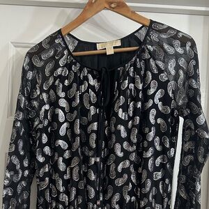 Black and Silver Paisley dress